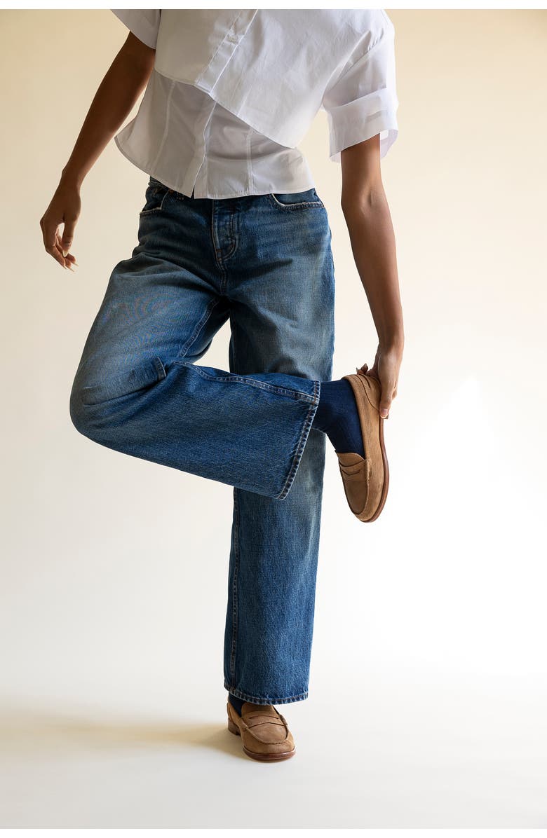 Fortress Daphne Loafer, Alternate, color, Caramel Suede