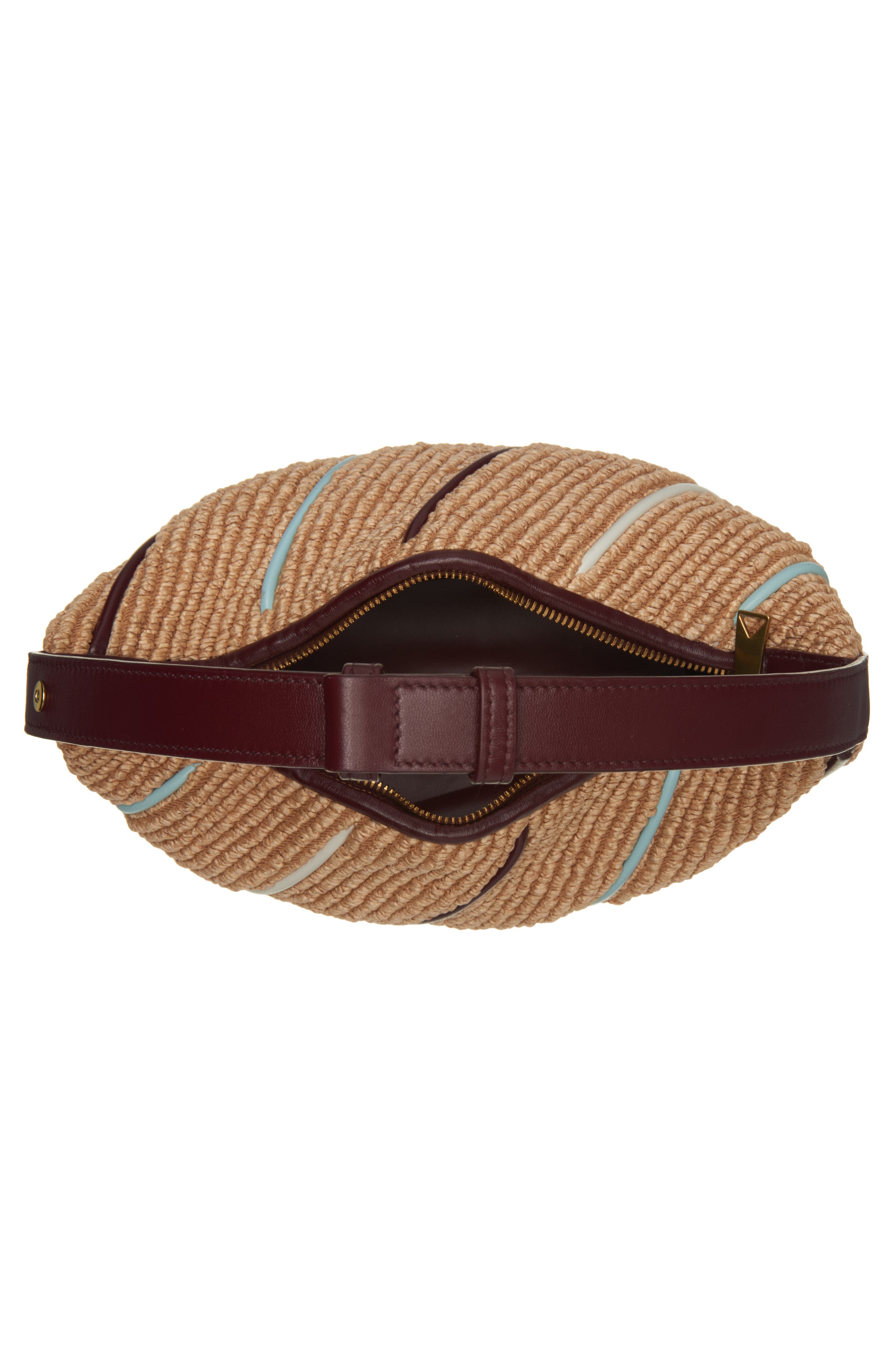Bottega Veneta Wallace Stripe Raffia Shoulder Bag, Alternate, color, 