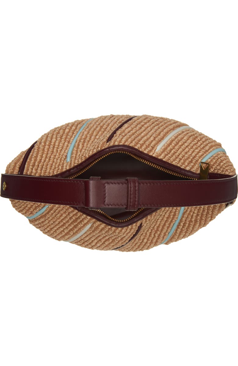 Bottega Veneta Wallace Stripe Raffia Shoulder Bag, Alternate, color,