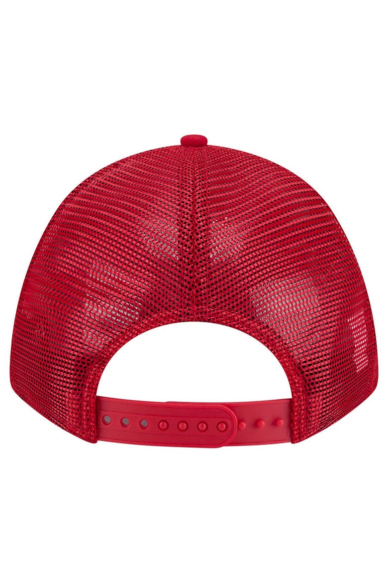 Men's New Era Red Philadelphia Phillies Tonal Icon 9FORTY Adjustable Trucker Hat, Alternate, color, Red