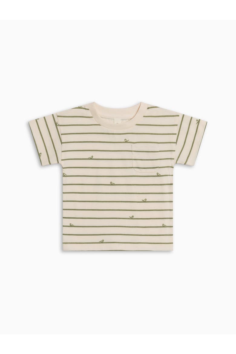 Organics Hollis Drop Shoulder Tee, Alternate, color, Bird Stripe/Fern