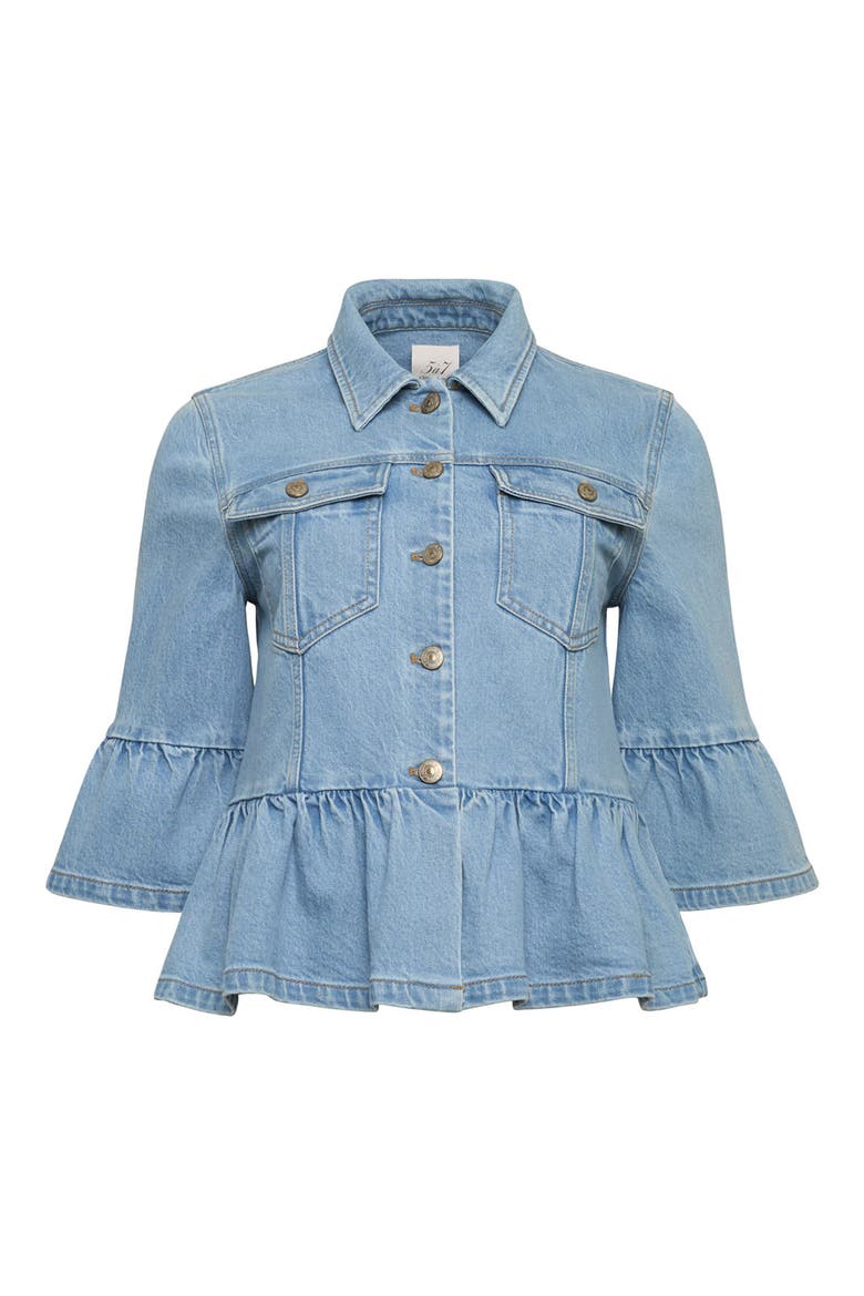 Mandie Denim Jacket, Alternate, color, MIST