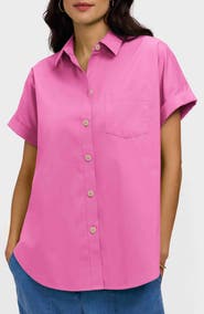 Foxcroft Abigail Short Sleeve Button-Up Shirt