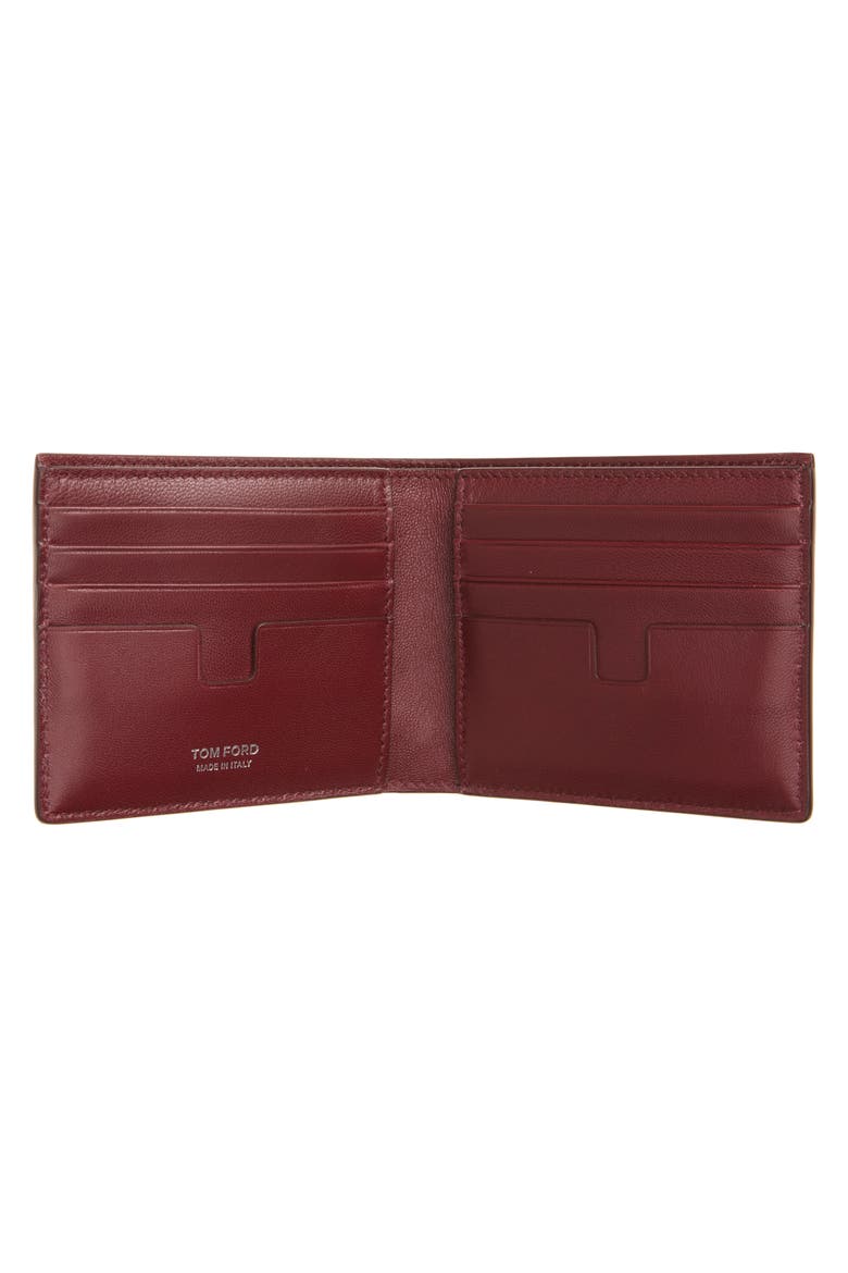 Lizard Embossed T-Line Classic Bifold Wallet, Alternate, color, RAP RUBY RED