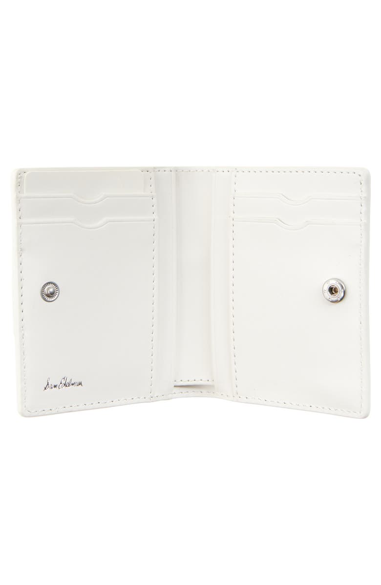 Sam Edelman Harper Monogram Faux Leather Bifold Wallet, Alternate, color, White