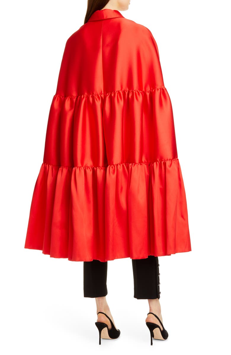 Lela Rose Tiered Satin Cape, Alternate, color, 