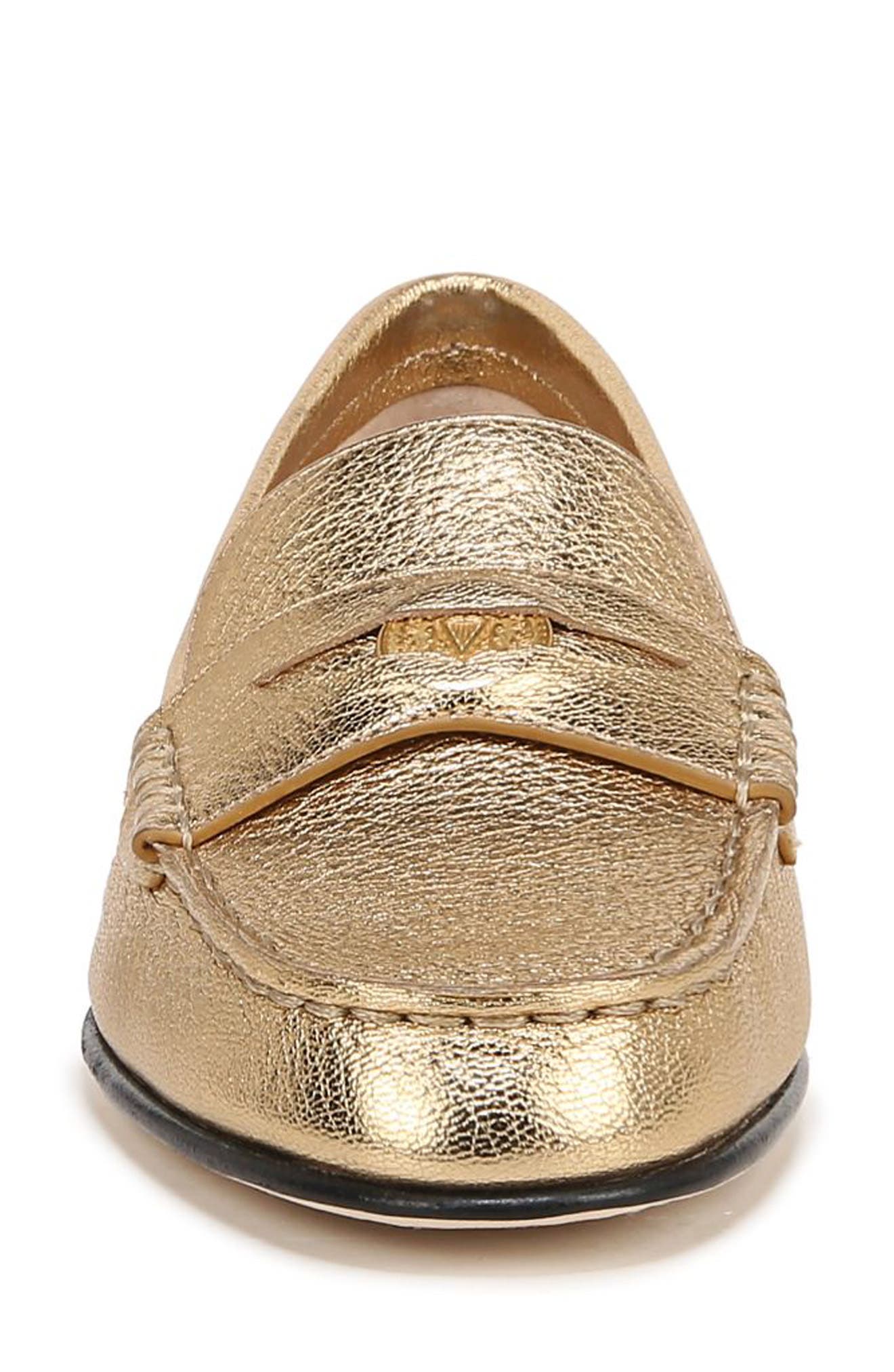 Veronica Beard Penny Loafer, Alternate, color, Gold