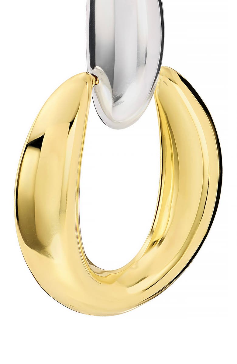 ATHRA LUXE Dolce Sole Two-Tone Door Knocker Earrings, Alternate, color, Silver