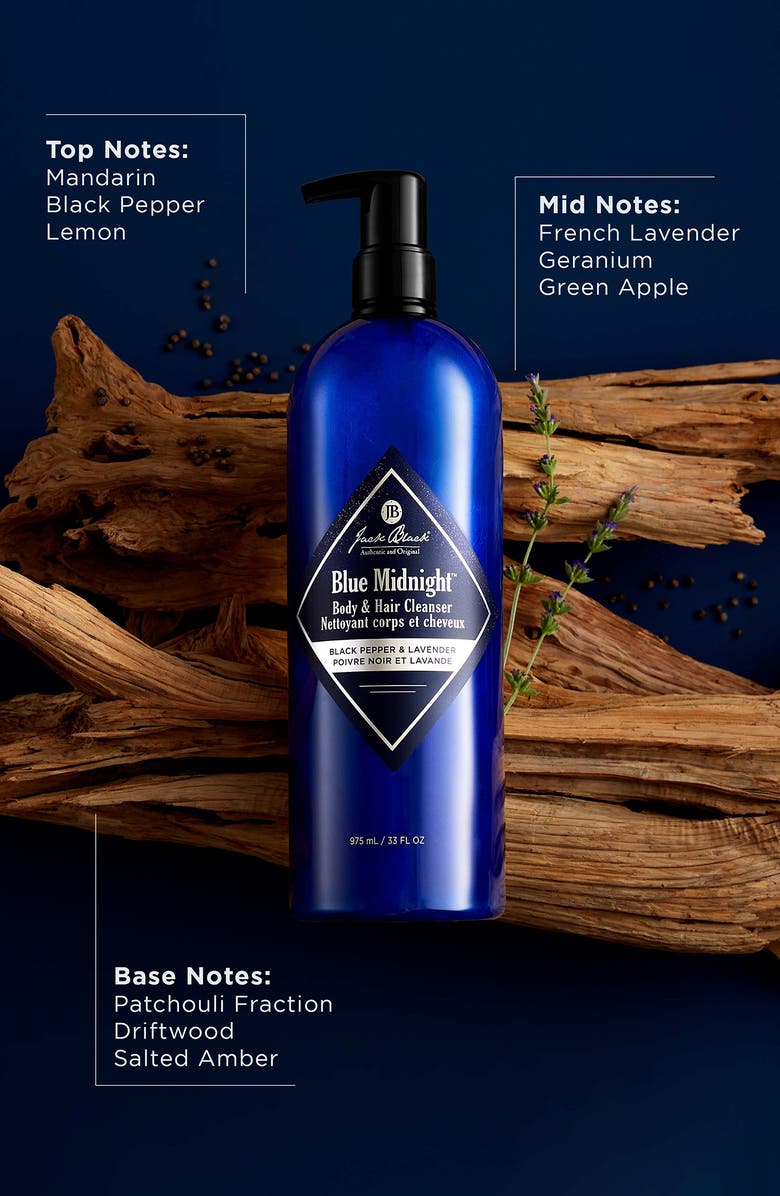 Jack Black Blue Midnight Body & Hair Cleanser, Alternate, color,