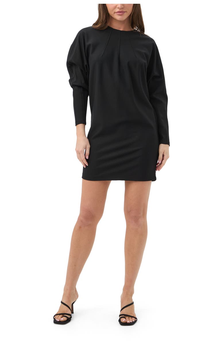 Trina Turk Jacaranda Long Sleeve Ponte Dress, Main, color, Black