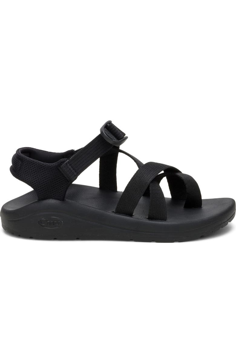Chaco CushZ Toe Loop Sandal, Alternate, color, Black