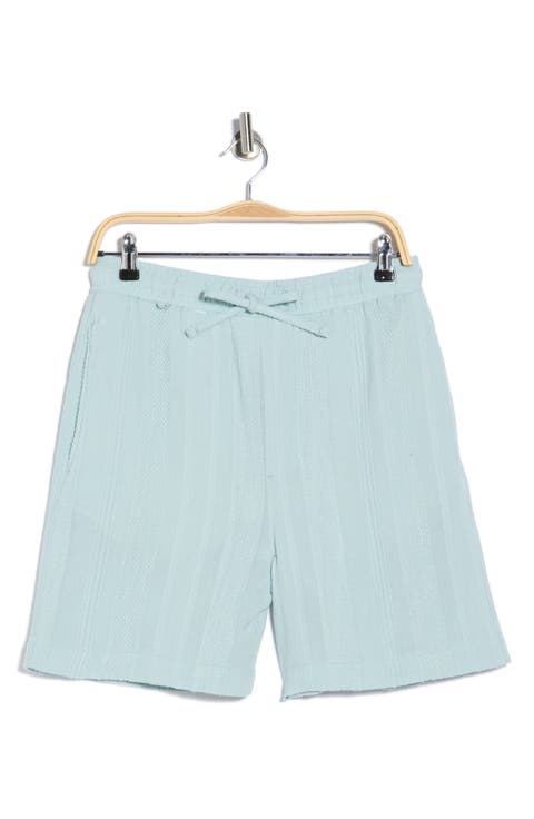 Textured Drawstring Shorts