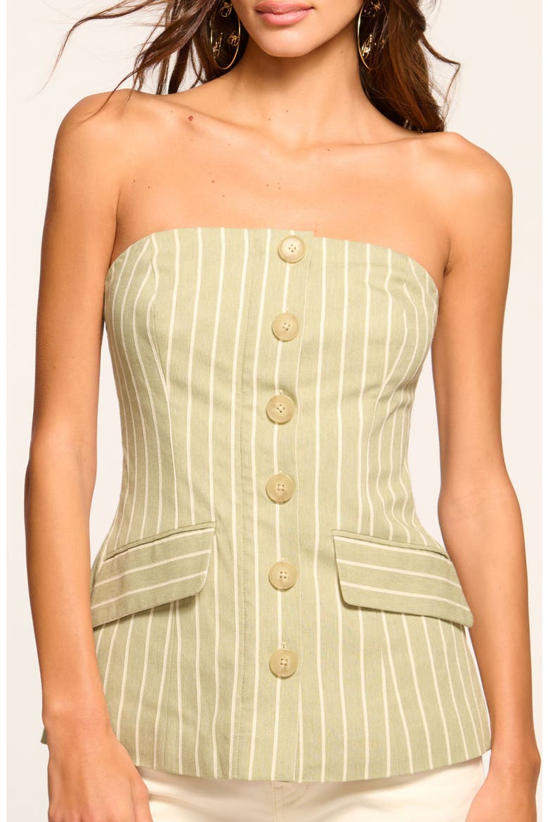 Tiffany Stripe Strapless Vest, Alternate, color, MINT CANVAS