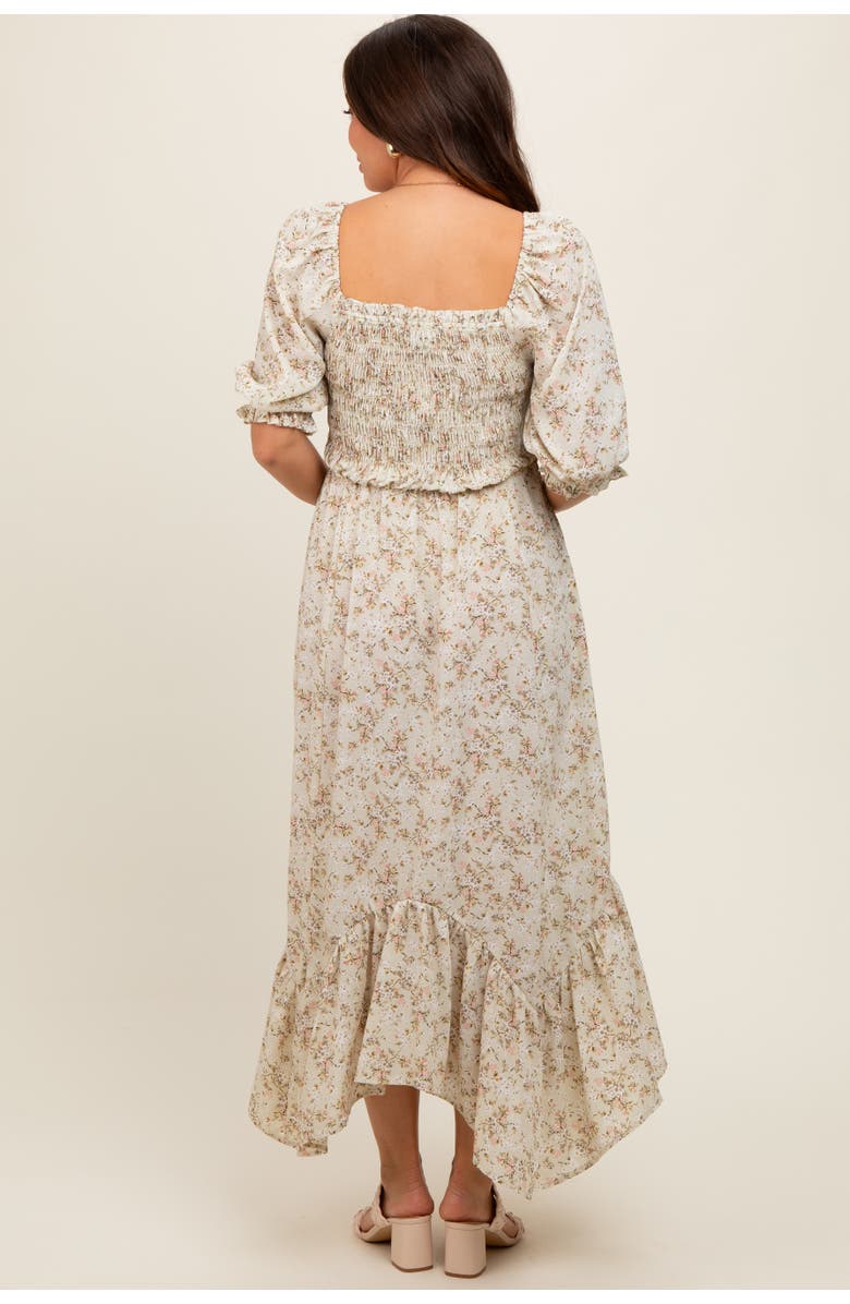 PinkBlush Smocked Handkerchief Hem Dress, Alternate, color, Light Olive