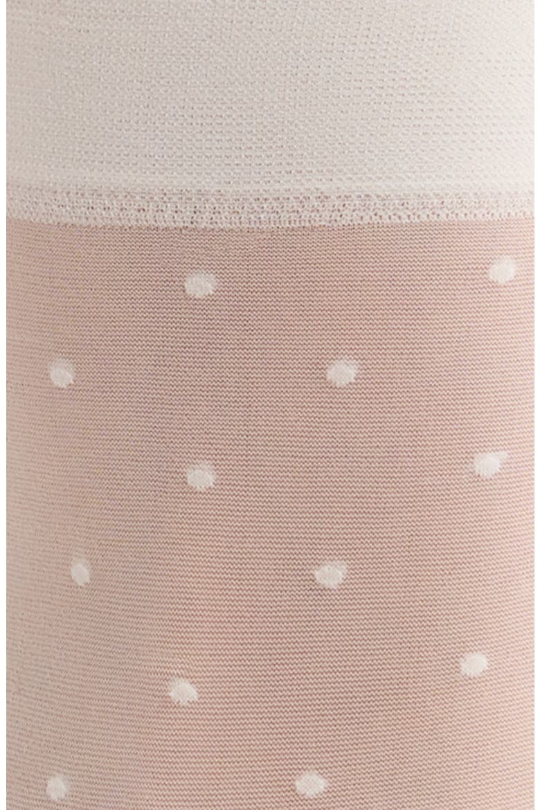 Everyday Sheer Dot Ankle Socks, Alternate, color, IVORY EGRET