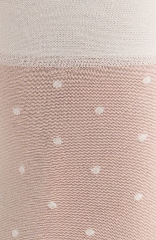 Nordstrom Everyday Sheer Dot Ankle Socks In White