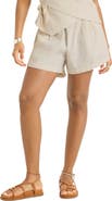 Vitamin A® Getaway Organic Cotton & Linen Blend Cover-Up Shorts