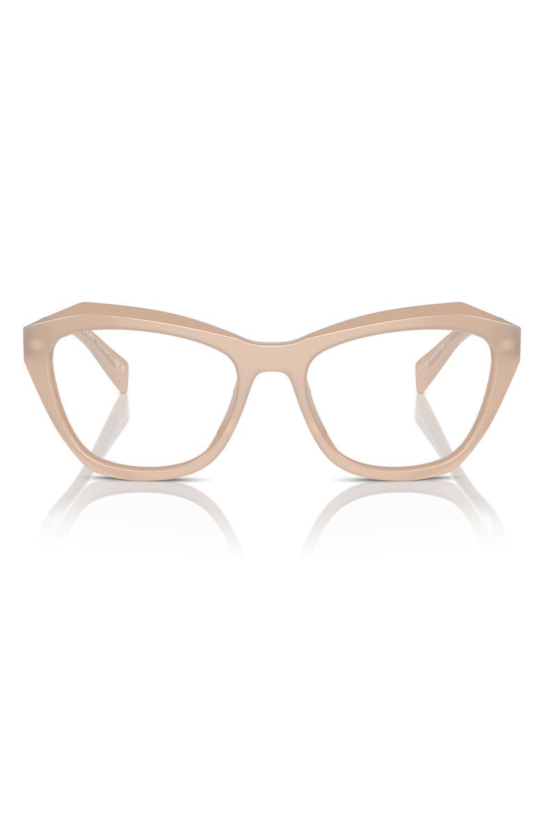 Prada 54mm Butterfly Optical Glasses, Main, color, White