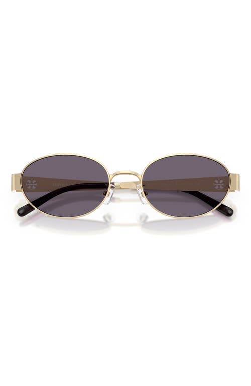 Tory Burch Miller Metal Oval Sunglasses In Purple