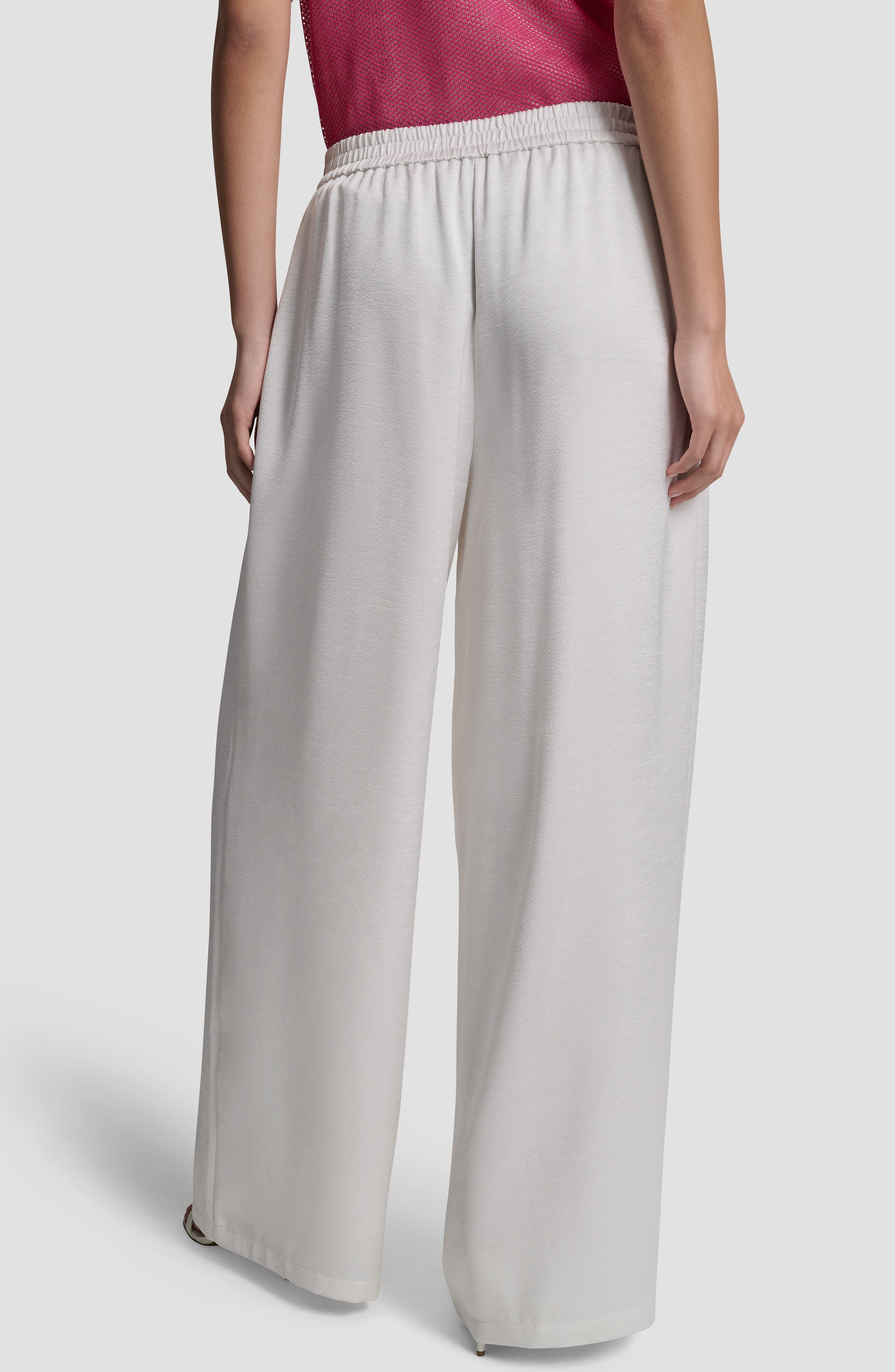 Pleat Wide Leg Satin Pants - image 4