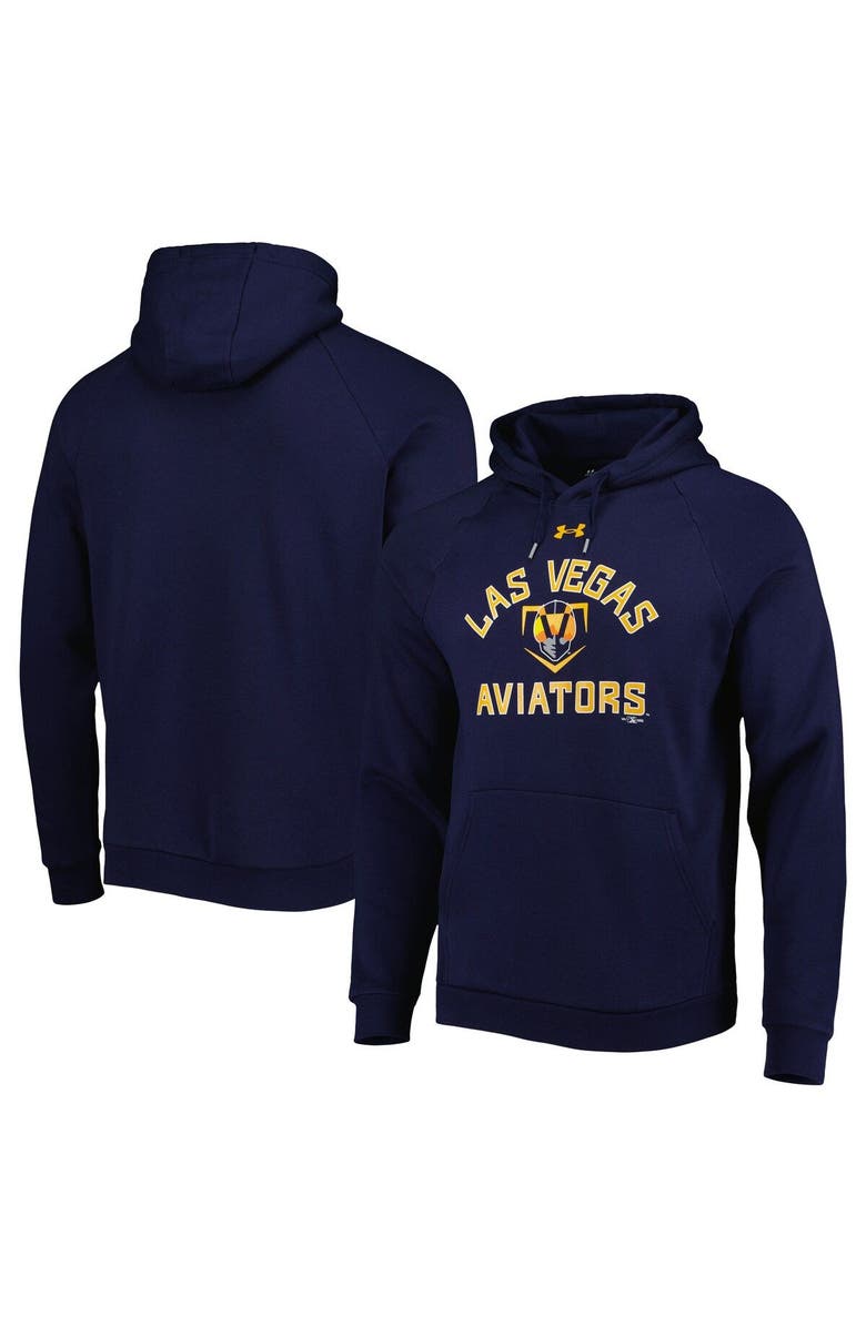Under Armour Men's Under Armour Navy Las Vegas Aviators All Day Raglan Fleece Pullover Hoodie, Main, color, Navy
