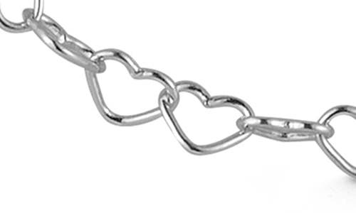 Glaze Jewelry Heart Chain Necklace In Silver