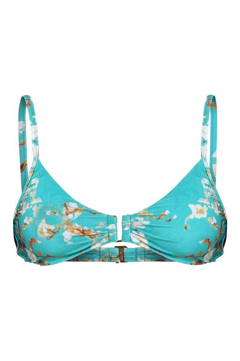 Yazmin Cherry Bikini Top, Alternate, color, AQUA