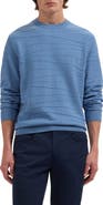 Bugatchi Textured Cotton & Silk Crewneck Sweater