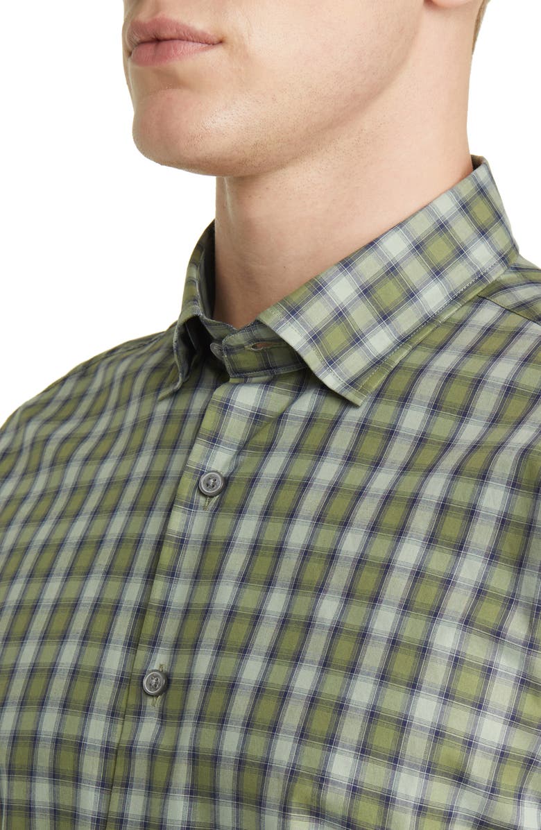 Scott Barber Plaid Button-Up Shirt, Alternate, color, 