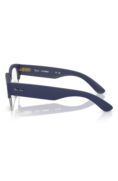 Ray Ban Ray-ban 52mm Square Optical Glasses In Blue