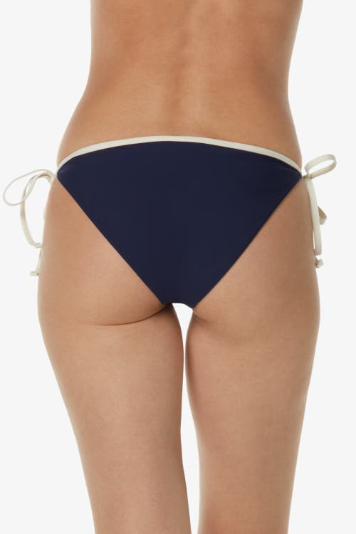 Helen Jon String Bottom With Binding In Navy Ivory