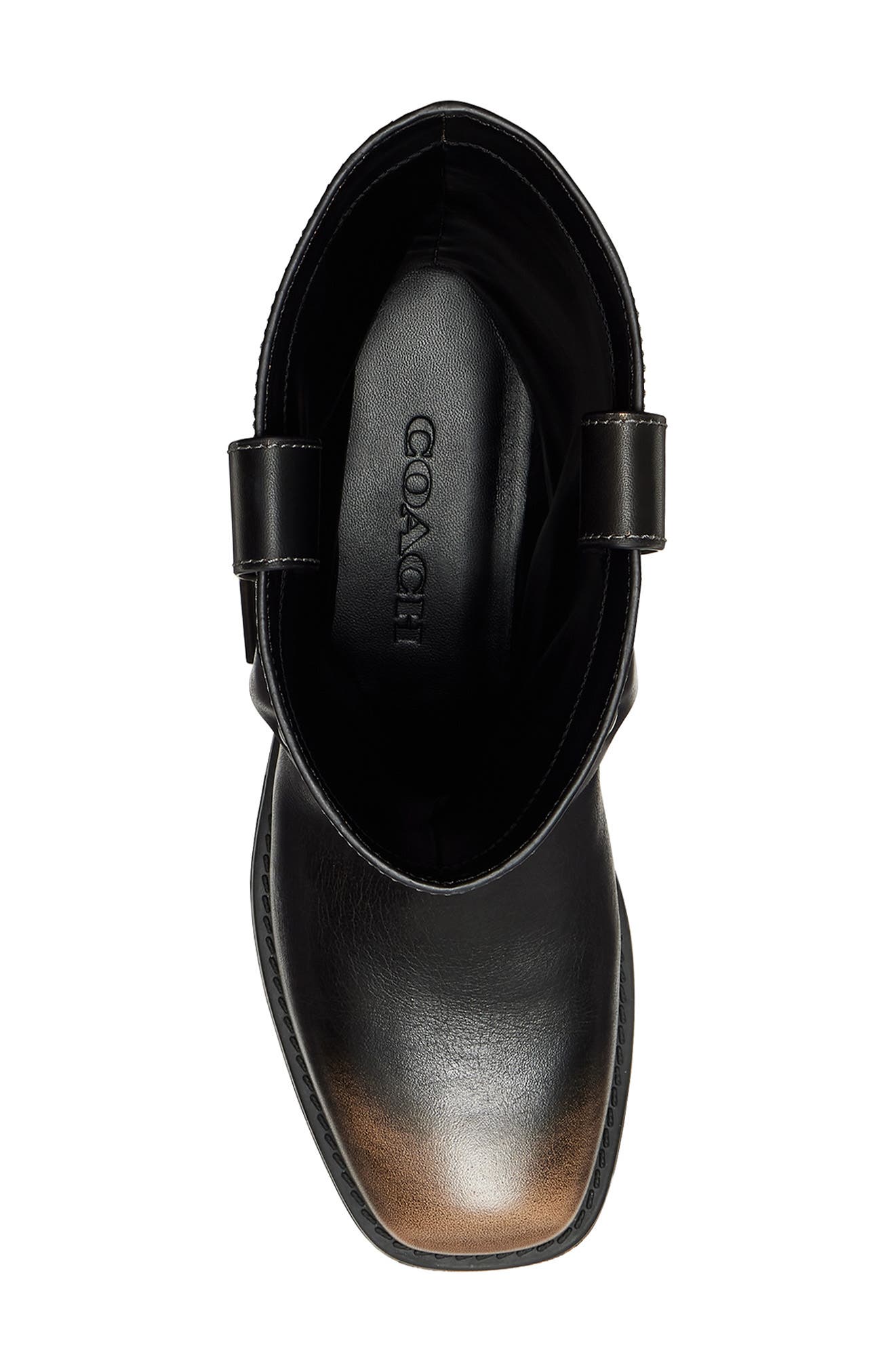 COACH Harness Square Toe Boot, Alternate, color, Black