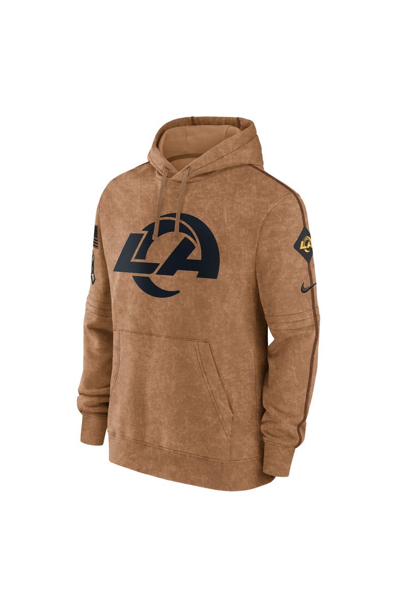 Nike Men's Nike  Brown Los Angeles Rams 2023 Salute To Service Club Pullover Hoodie, Alternate, color, 