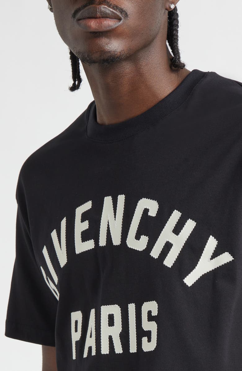 Givenchy Regular Fit Logo Patch T-Shirt, Alternate, color, Black/ White