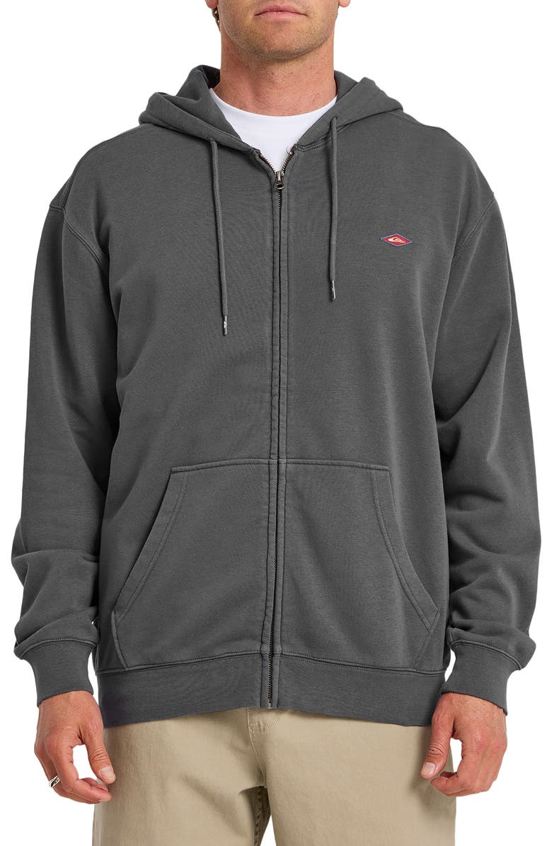 Quiksilver Saltwater Oversize Zip Hoodie, Main, color, Iron Gate