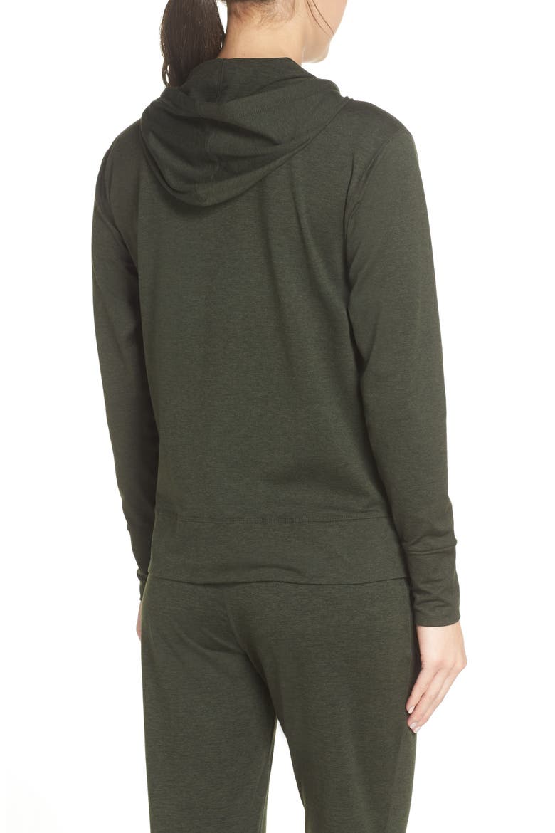 Halo Performance Zip Front Hoodie, Alternate, color, MOSS HEATHER