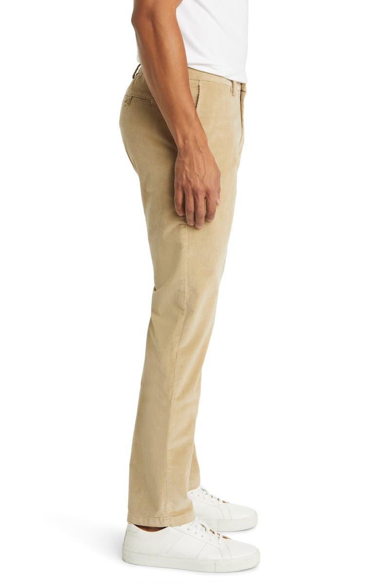Scott Barber Supima Cotton Stretch Corduroy Chino Pants, Alternate, color, Khaki