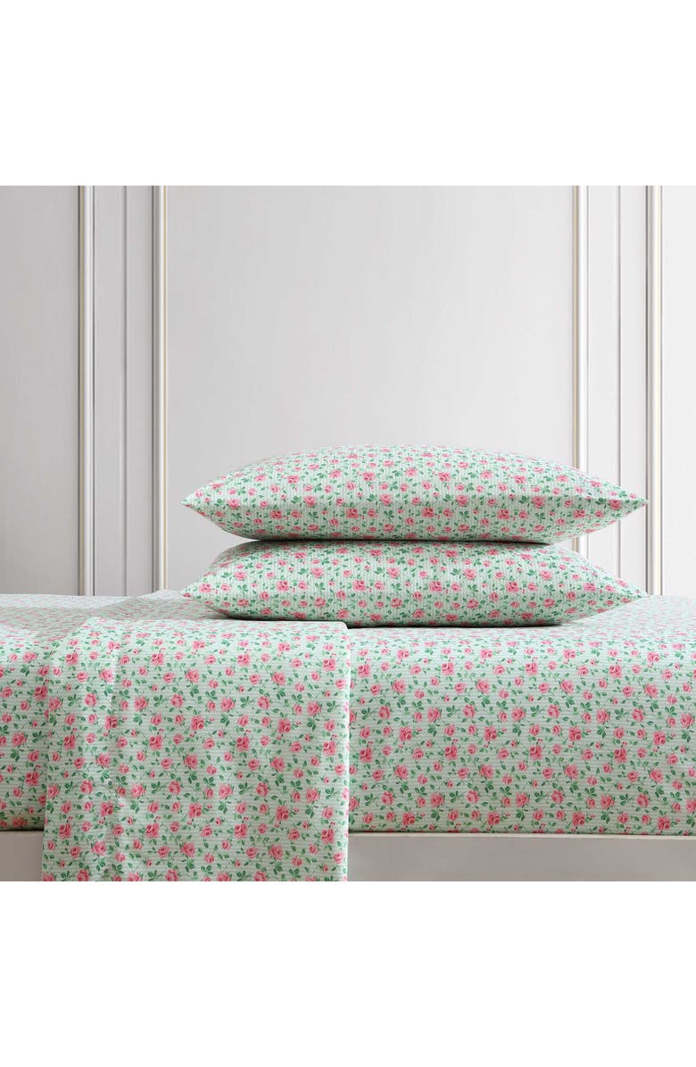 Betsey Johnson Flower Fun Sheet Set, Alternate, color, Light Pastel Green