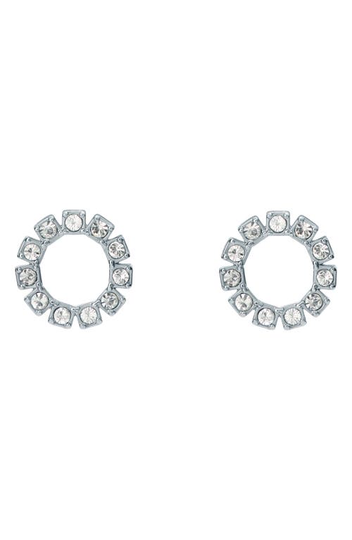 Ted Baker Haliana Halo Crystal Stud Earrings In Silver Tone/clear Crystal