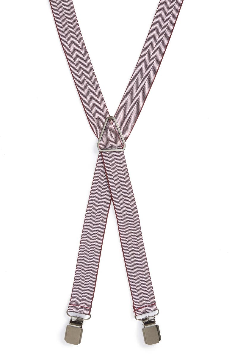 Topman Chevron Pattern Suspenders, Main, color, 