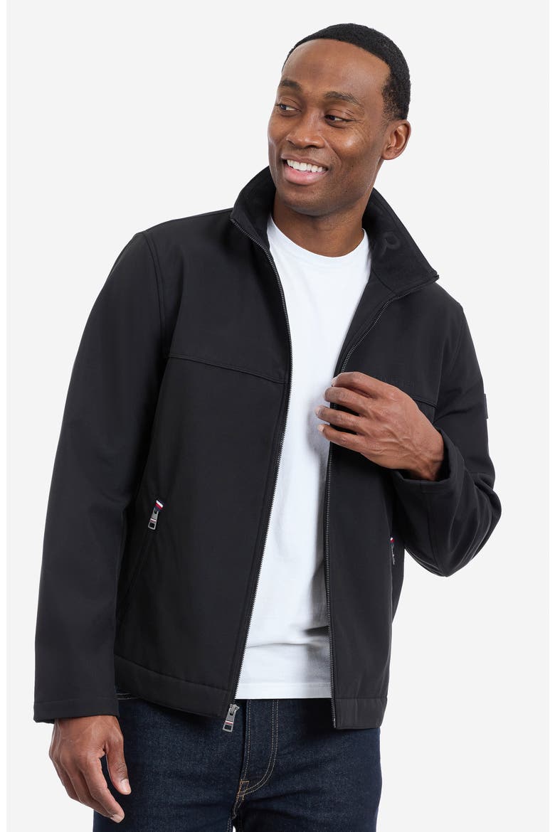 Water Resistant Softshell Jacket, Alternate, color, BLACK