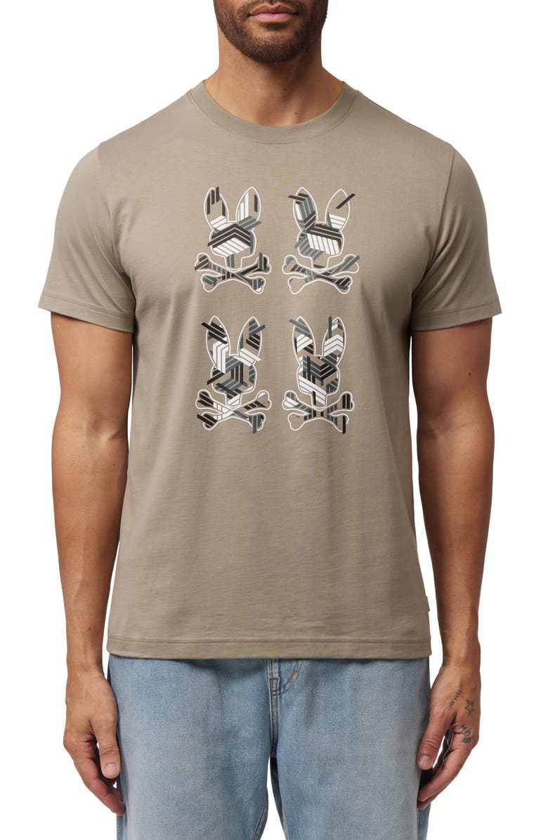Psycho Bunny Plaza Graphic Tee, Main, color, 