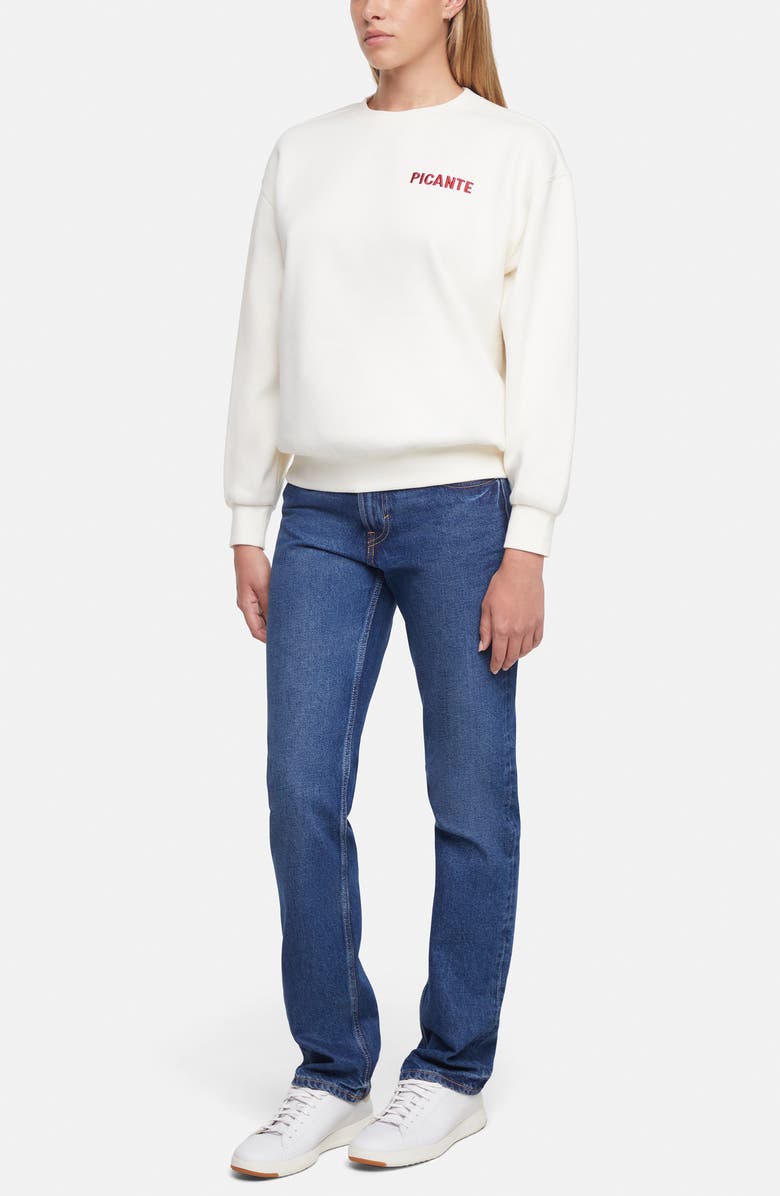 Wildfox Picante Spicy Paloma Graphic Sweatshirt, Alternate, color, Snow White