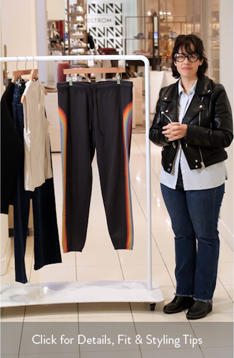 Anytime Stripe Fleece Sweatpants, sales video thumbnail