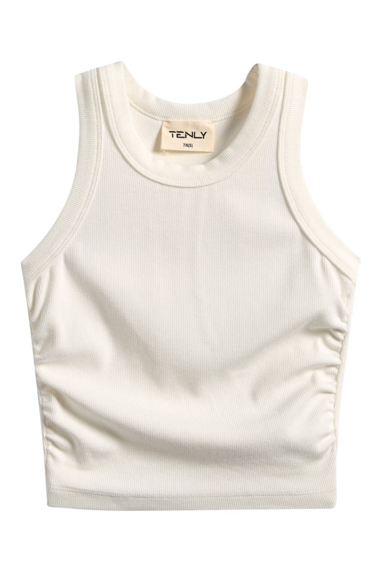 Kids' Ruched Rib Tank, Main, color, ECRU