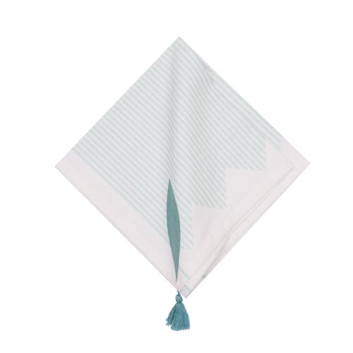 C & F Home C&f Home Tassel And Stripes Fish Napkins Set Of 6 In Blue