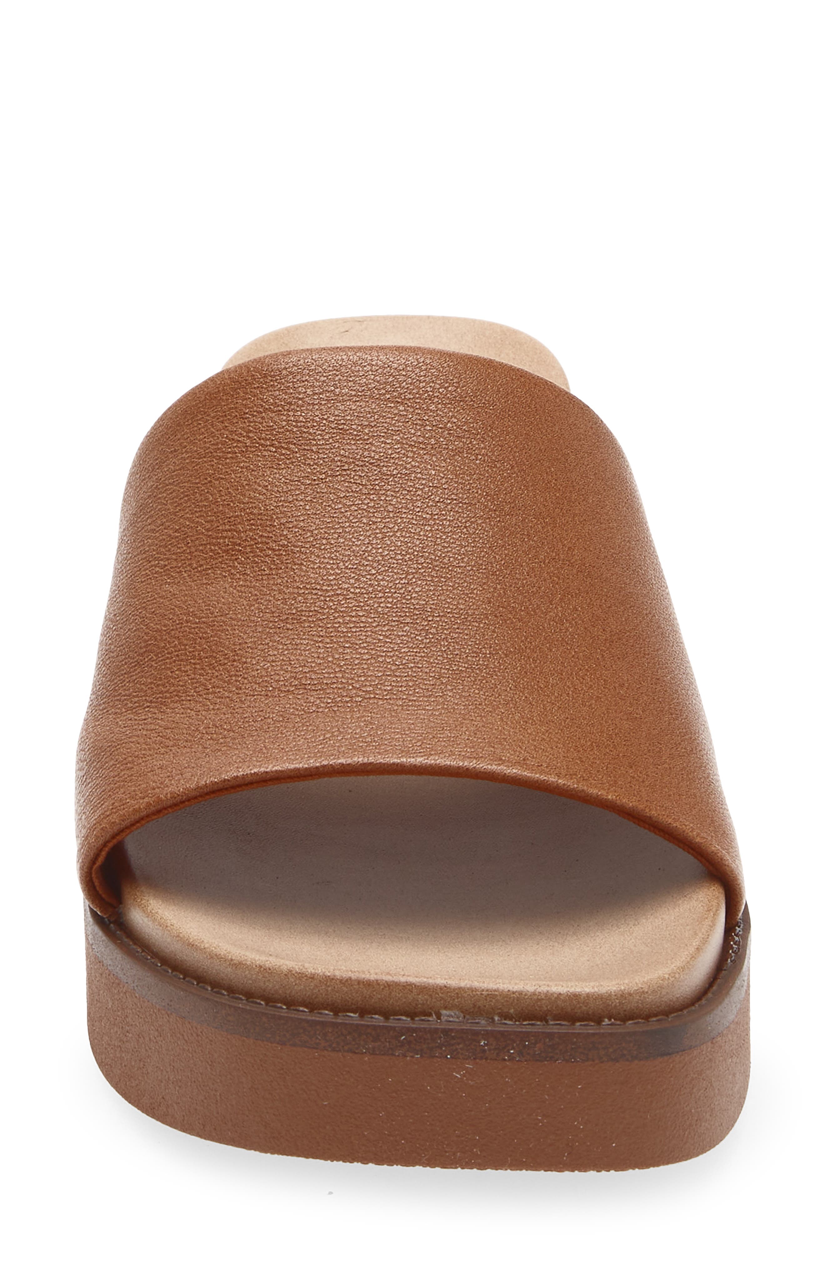 Robyn Platform Slide Sandal, Alternate, color, COGNAC LEATHER
