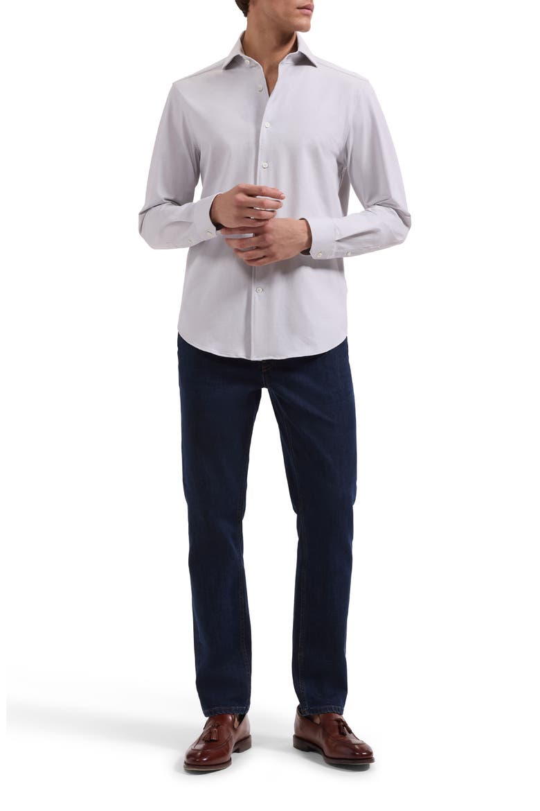 Devon OoohCotton® Button-Up Shirt, Alternate, color, PLATINUM