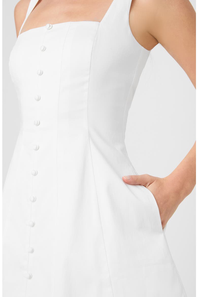 Stretch Cotton Sateen Button-Up Minidress, Alternate, color, SUMMER WHITE