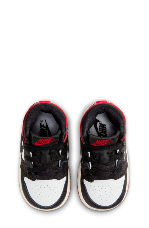 Jordan Nike Kids' Air 1 Retro High Og Basketball Sneaker In Black/red/white